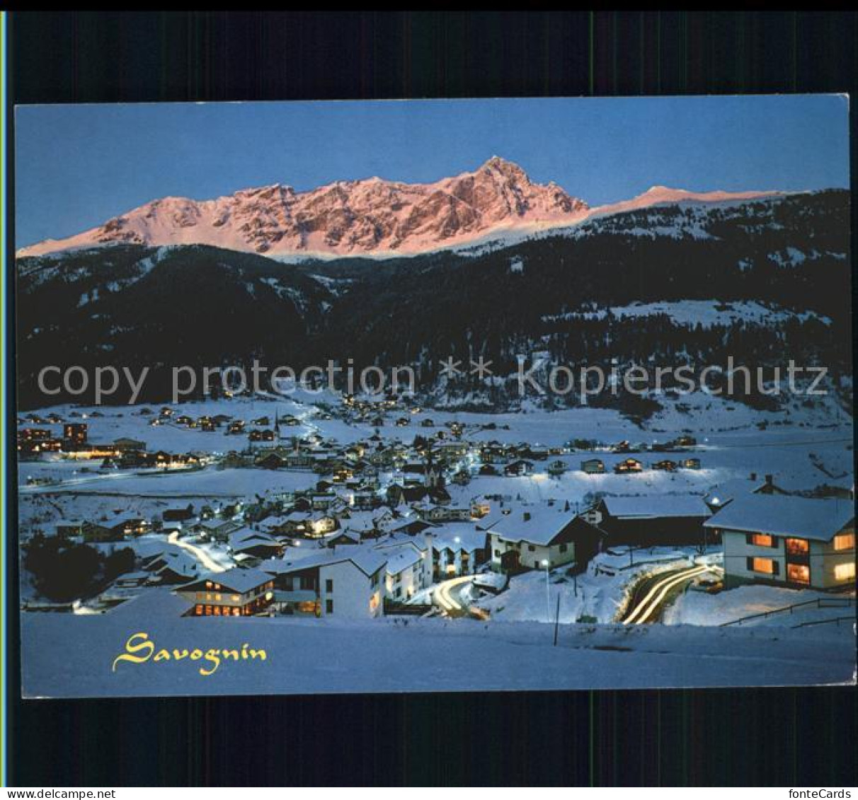 Savognin bei Nacht