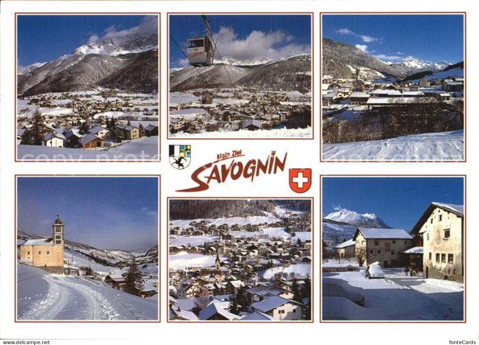 Savognin Kirche Seilbahn