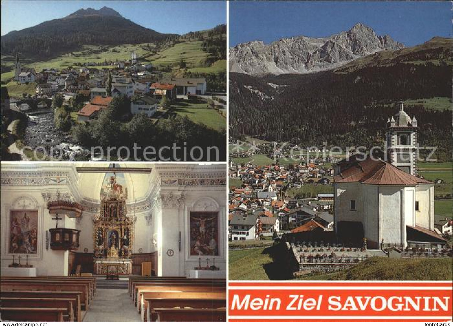 Savognin Ortsansicht Kirche Inneres