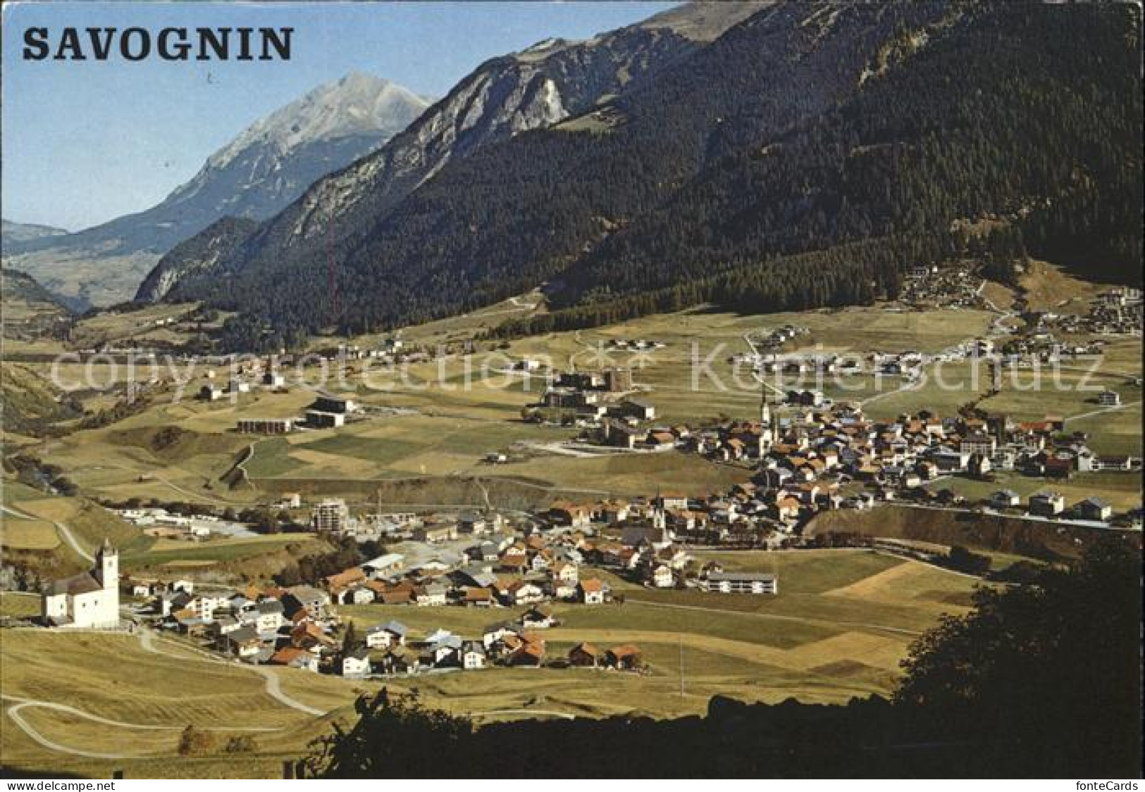 Savognin Panorama mit Lenzerhorn