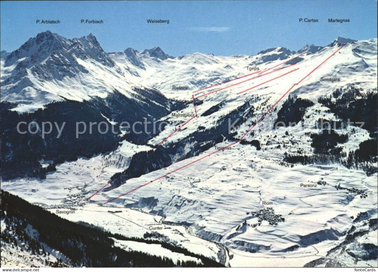 Savognin Riom Parsonz P. Arblatsch Forbisch Weissberg P. Cartas Martegnas