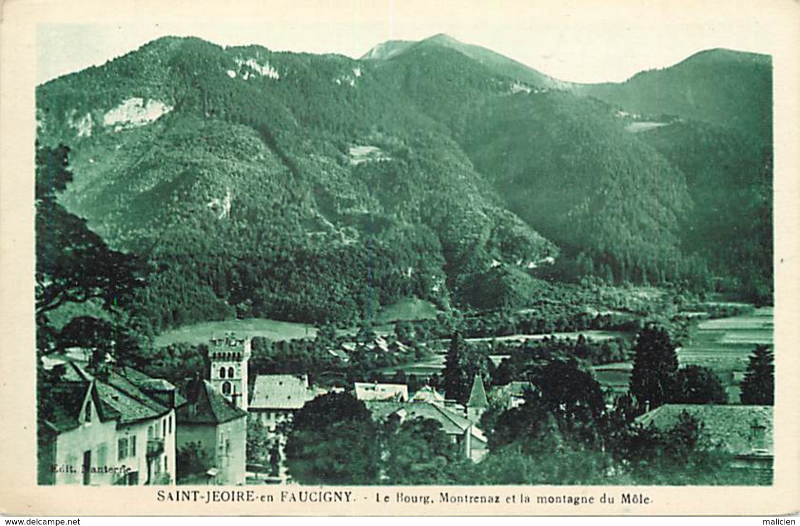 - savoie -ref-A785- saint jeoire en faucigny - st jeoire en faucigny  - le bourg - montrenaz et le môle -