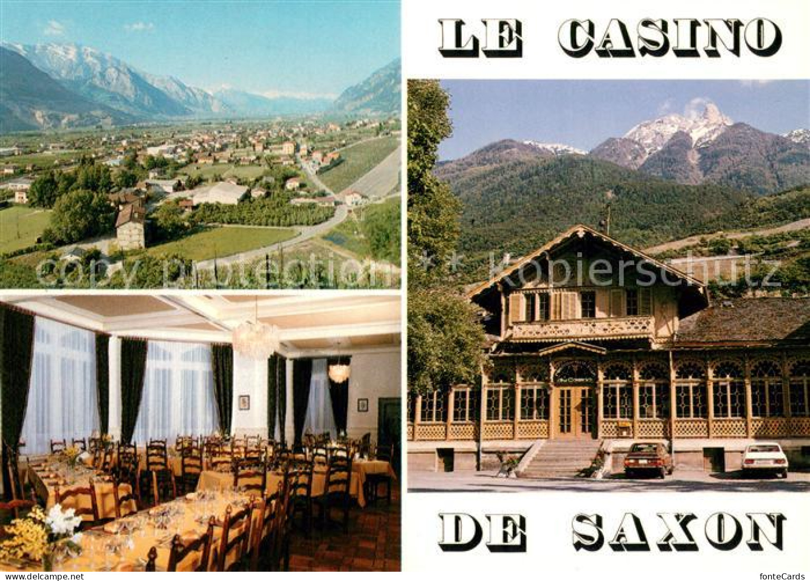 Saxon VS Casino de Saxon XVIIIe siècle Monument historique Panorama Alpen