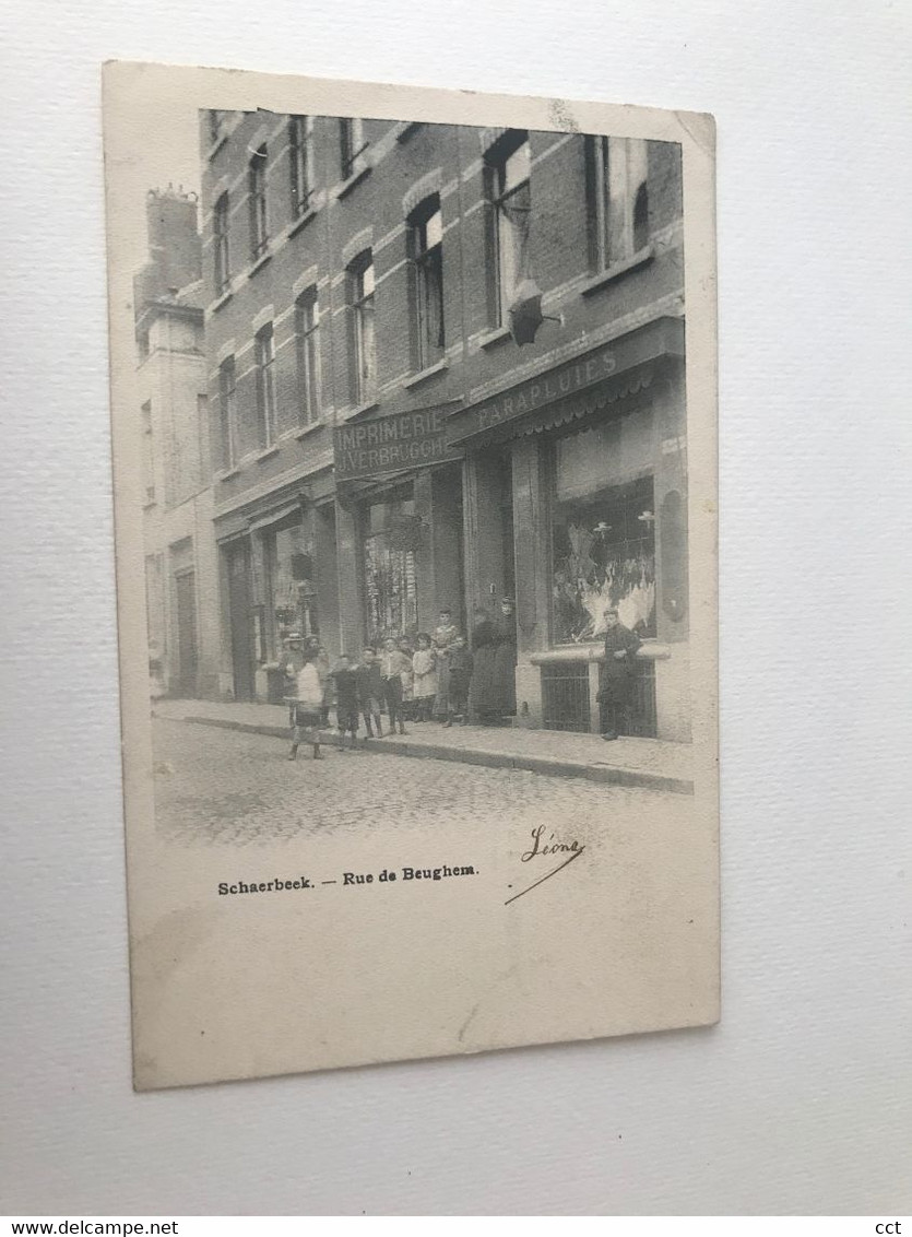 Schaerbeek  Schaarbeek  Bruxelles    Rue de Beughem  (vue sur Imprimerie J Verbrugghe)