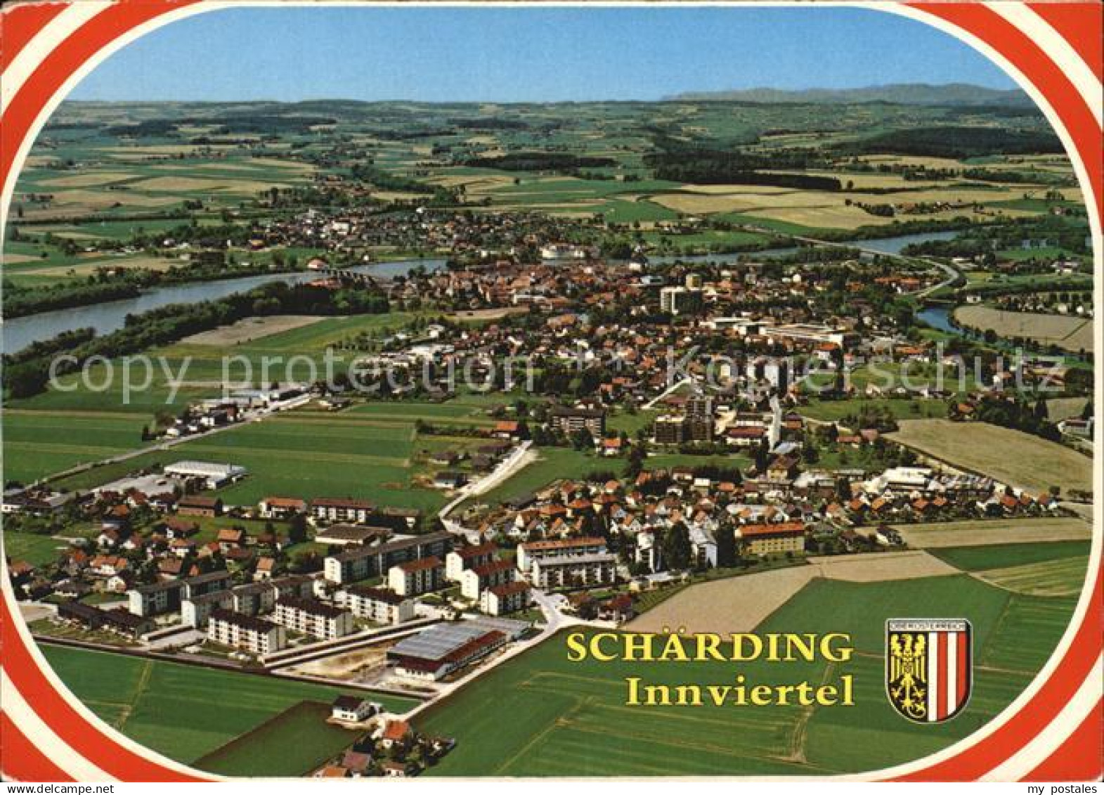 Schaerding am Inn Fliegeraufnahme
