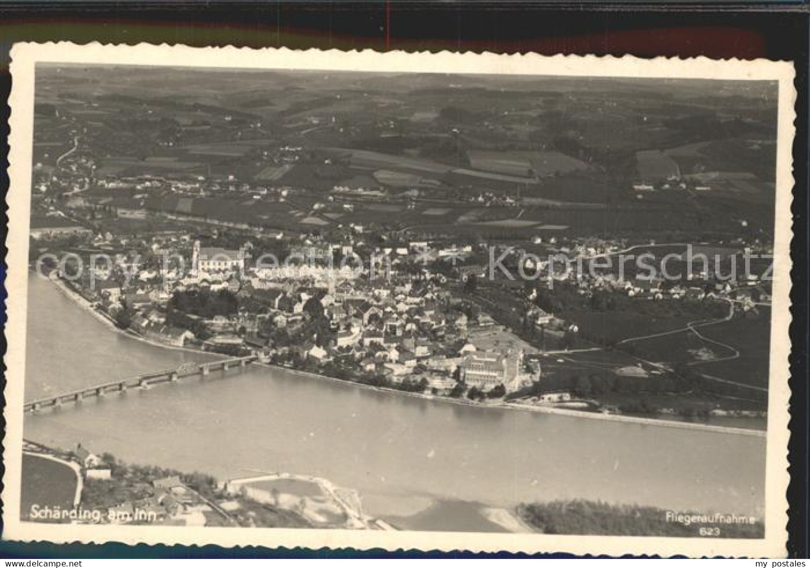 Schaerding am Inn Fliegeraufnahme