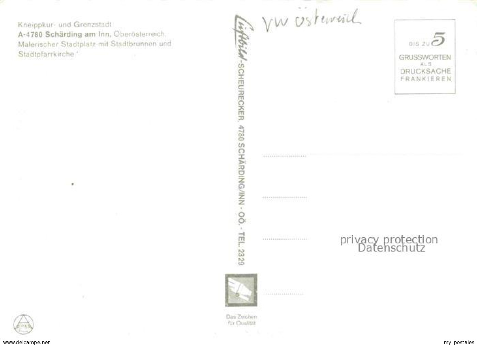 Schaerding Schaerding Inn AT Stadtplatz mit Stadtbrunnen und Stadtpfarrkirche