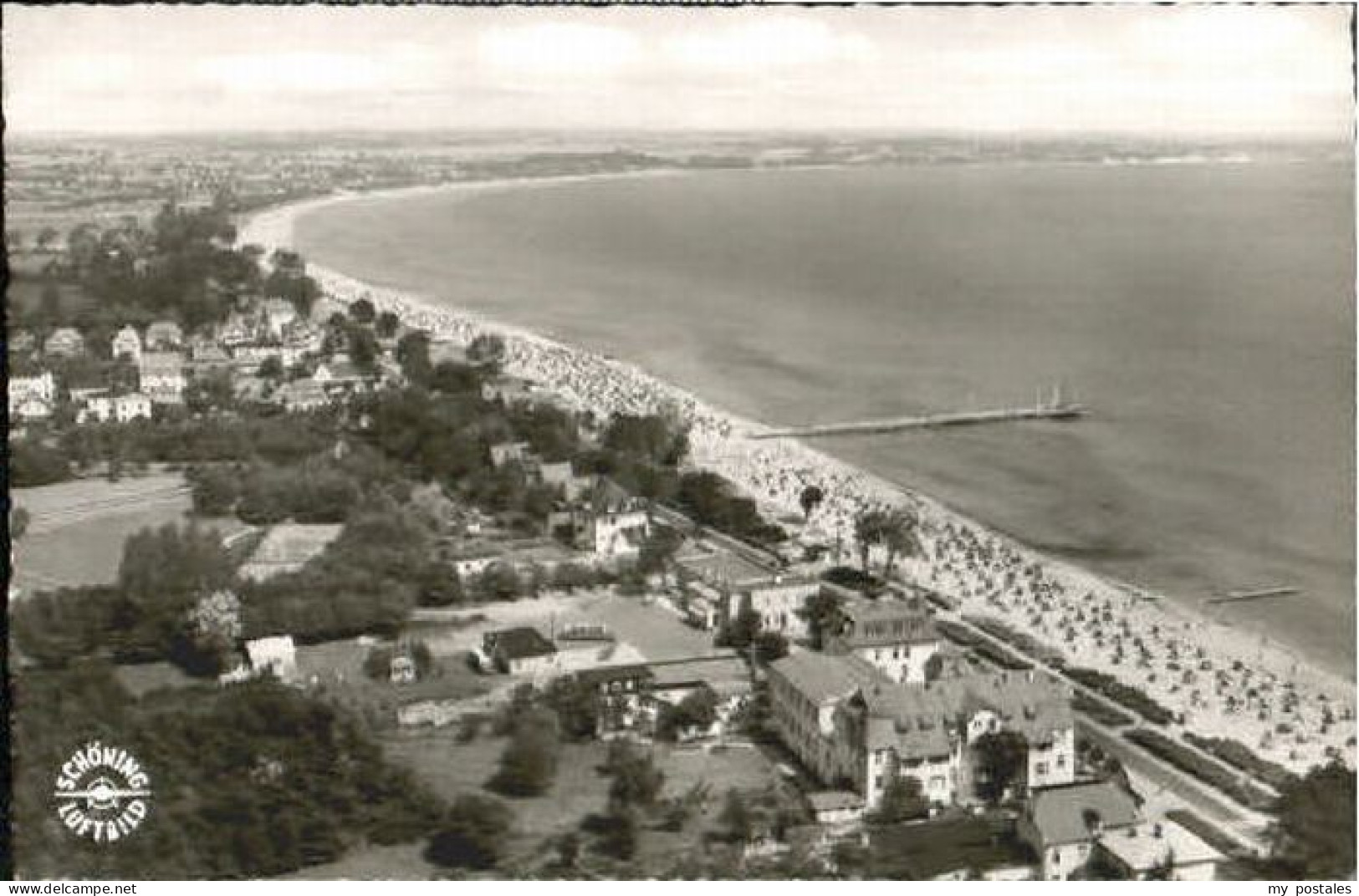Scharbeutz Ostseebad Scharbeutz Fliegeraufnahme ungelaufen ca. 1955