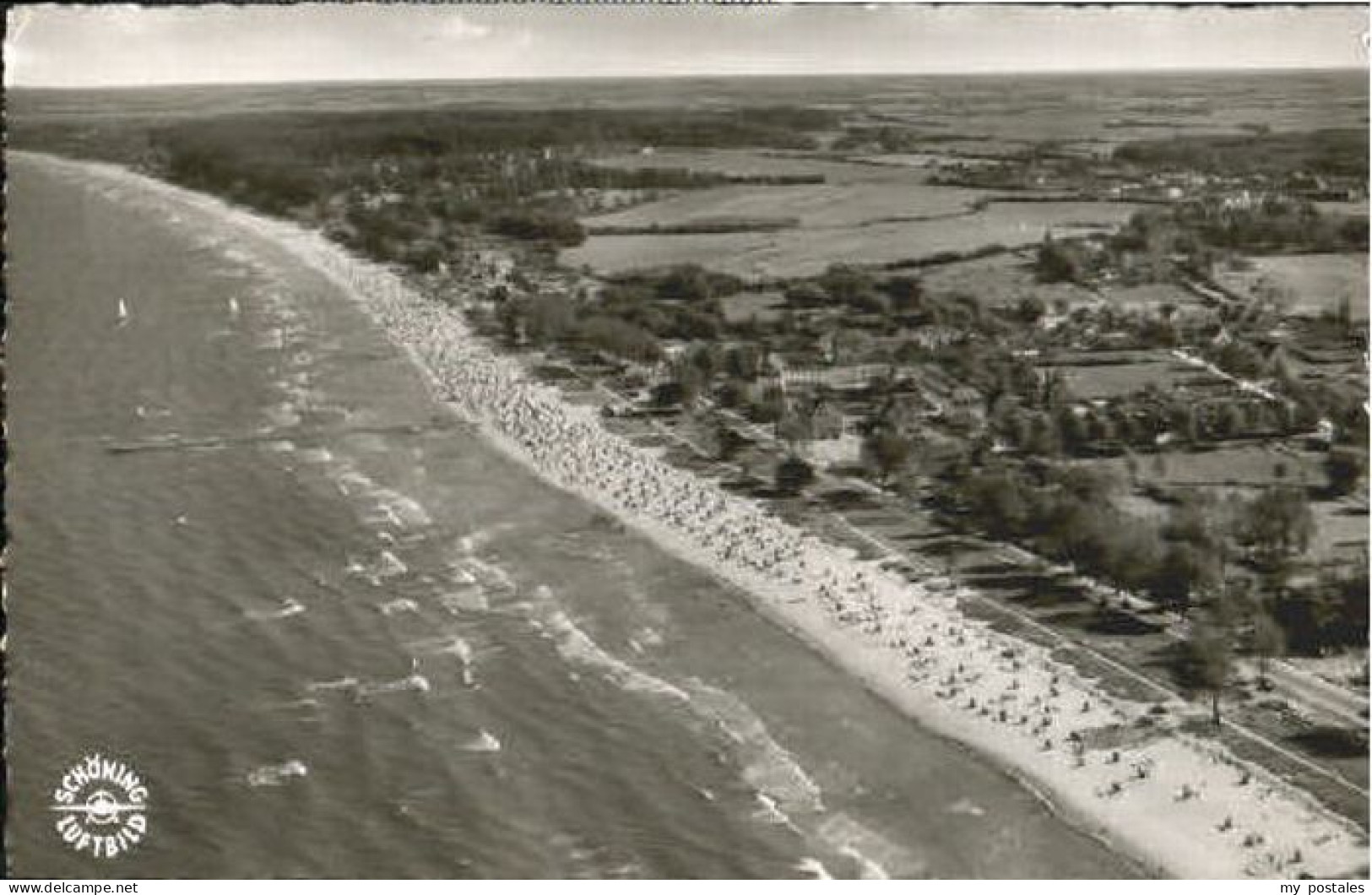 Scharbeutz Ostseebad Scharbeutz Fliegeraufnahme  x 1957