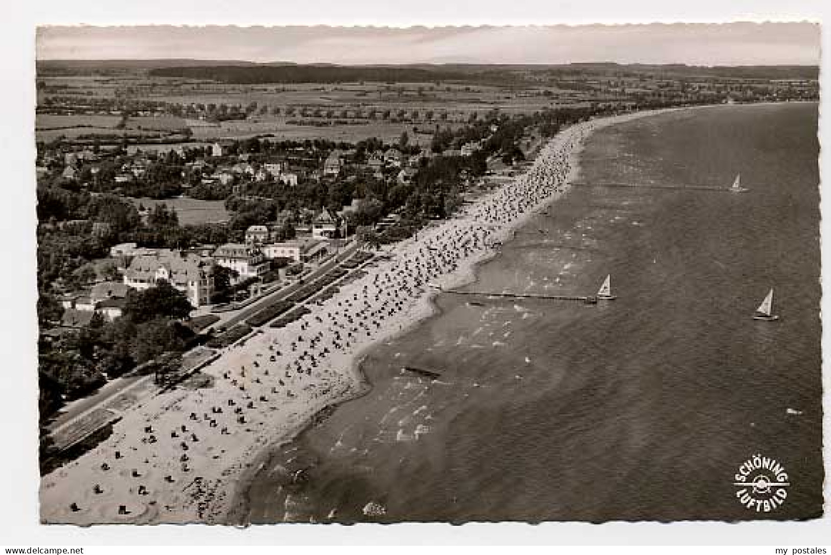 Scharbeutz Ostseebad Scharbeutz Fliegeraufnahme x 1957