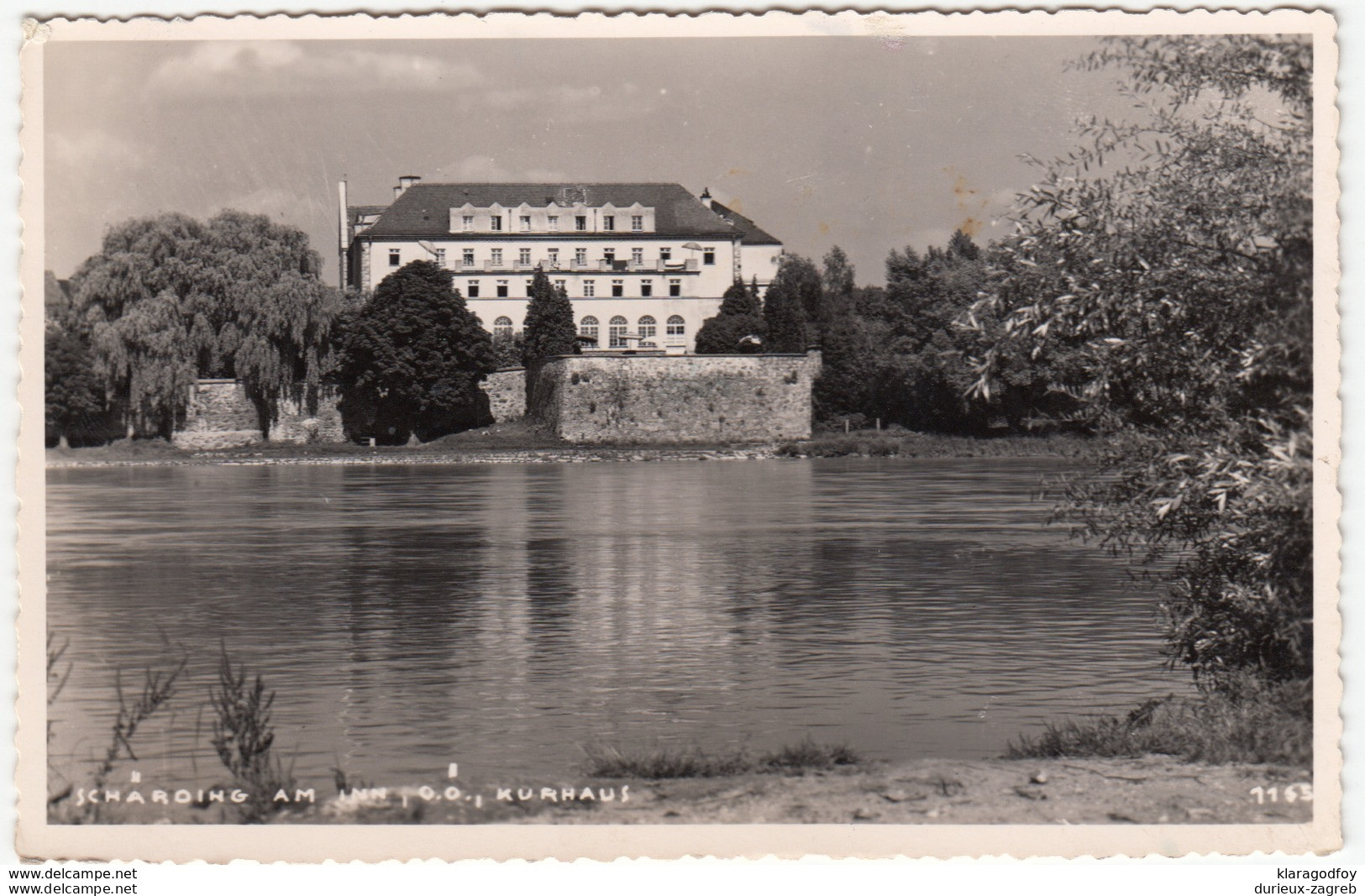 Schärding am Inn, Kurhaus old postcard travelled 1955 b170815
