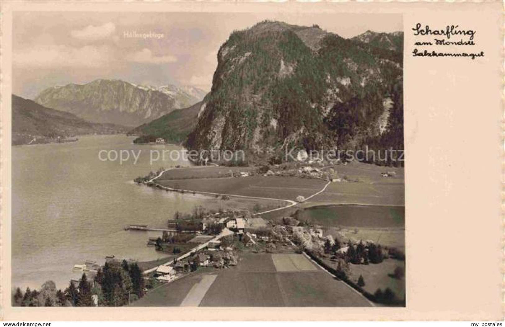Scharfling St Lorenz Mondsee Voecklabruck Oberoesterreich AT am Mondsee Panorama