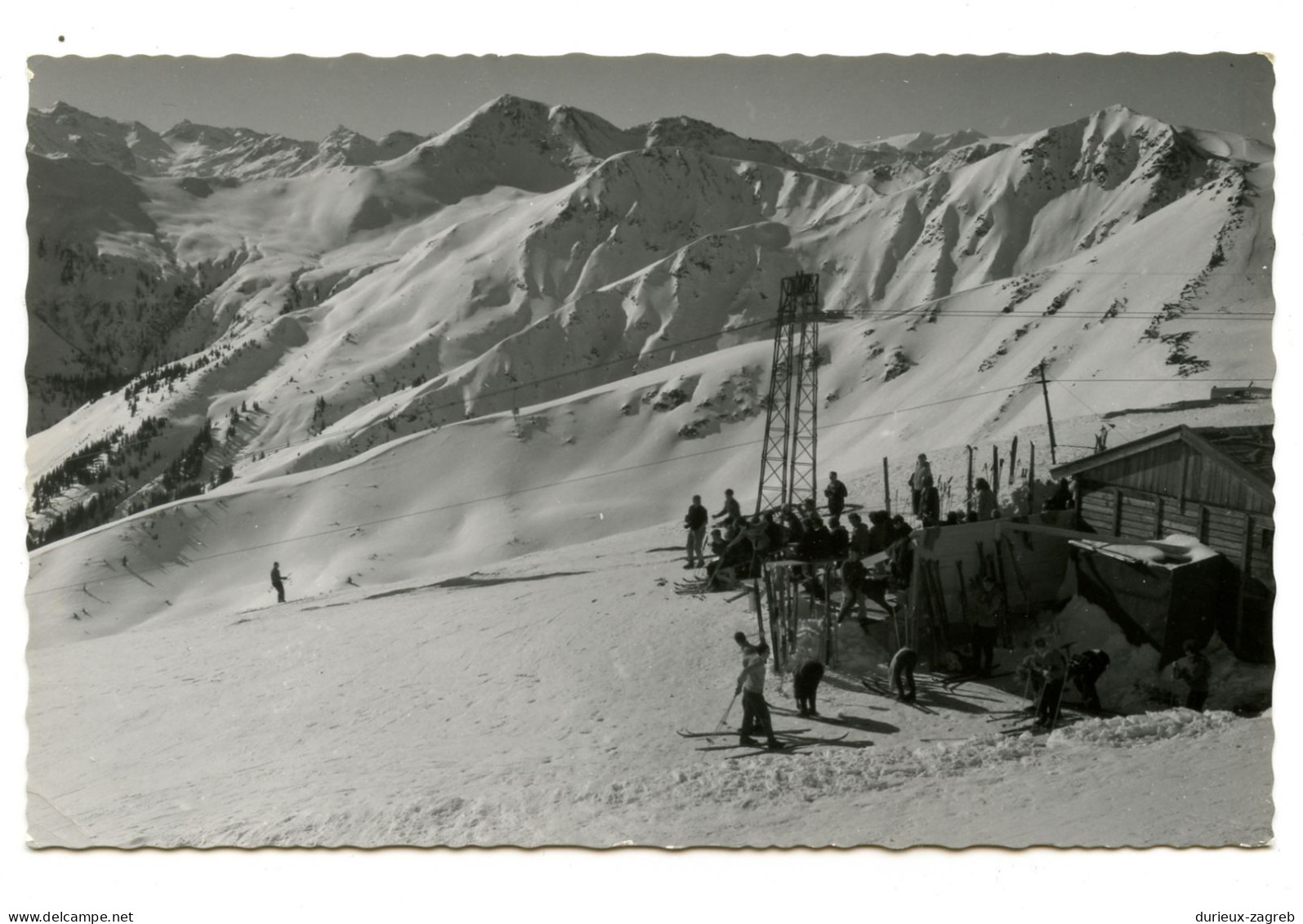 Schattberg Seilbahn Saalbach old postcard posted 1962 b240615