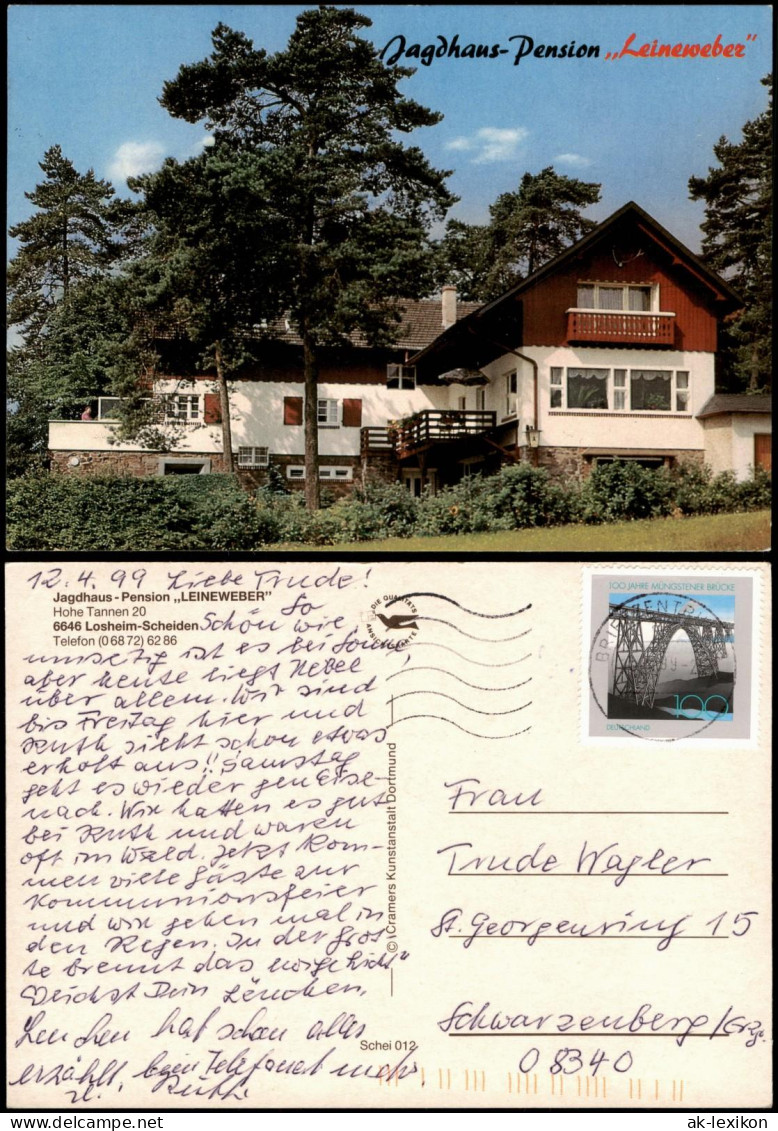 Scheiden-Losheim am See Jagdhaus Pension Leineweber Hohe Tannen OT Scheiden 1999