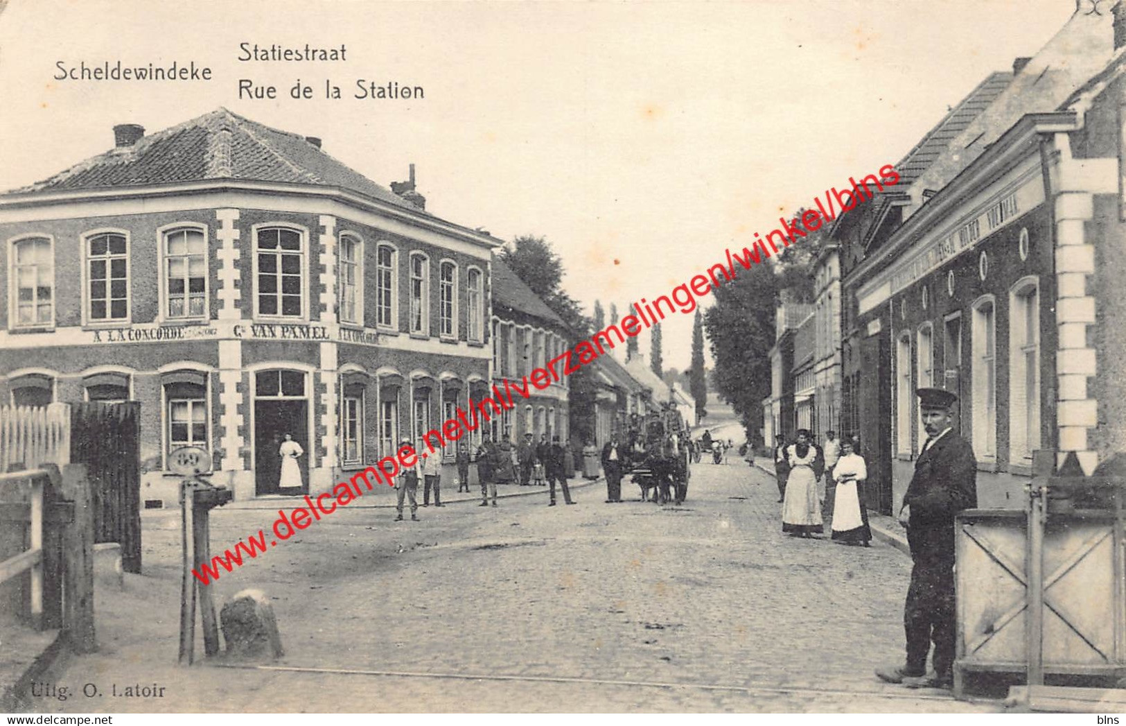 Scheldewindeke - Statiestraat - Rue de la Station - A La Concorde - C. Van Pamel - Oosterzele