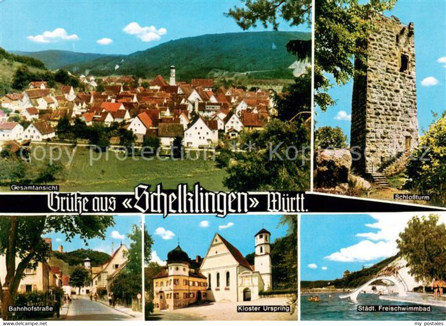 Schelklingen Panorama Schlossturm Bahnhofstr Kloster Ursprung Freischwimmbad