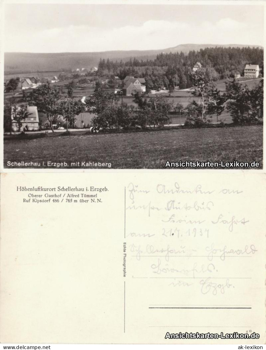 Schellerhau-Altenberg (Erzgebirge) Schellerhau mit Kahleberg 1937