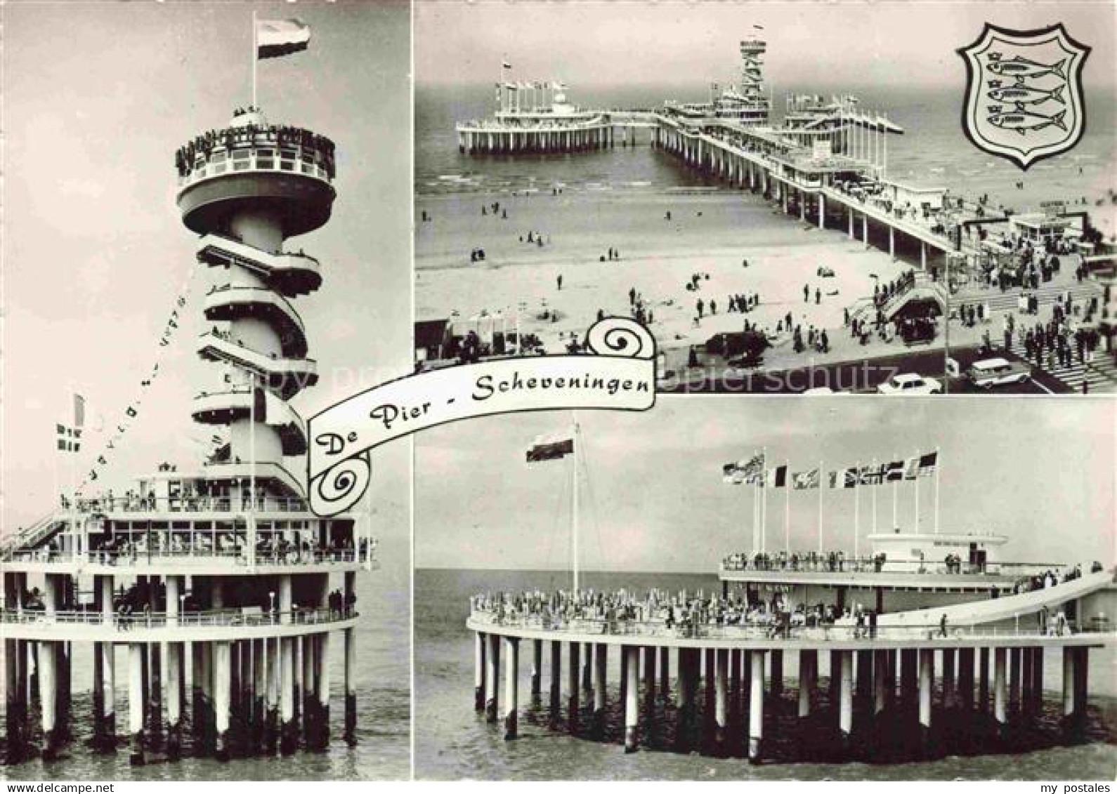 SCHEVENINGEN Den Haag Zuid-Holland NL Seebruecke Teilansichten