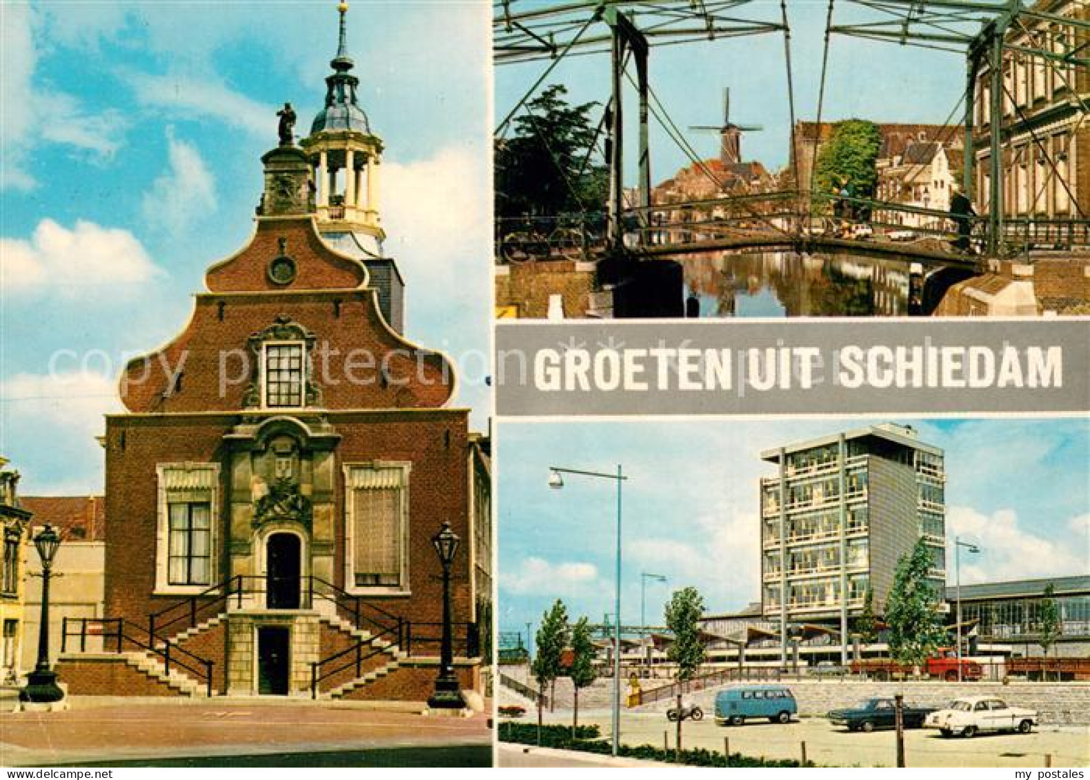 Schiedam Altes Stadthaus Zugbruecke Hochhaus