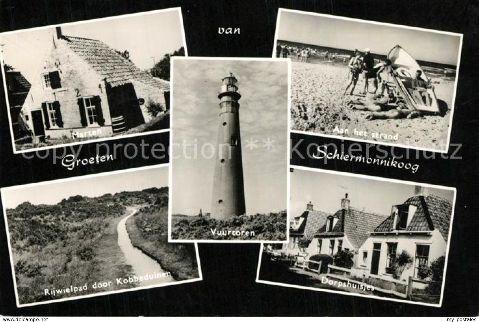 Schiermonnikoog Marten Rijwielpad door Kobbeduinen Vuurtoren Strand Dorpshuisjes