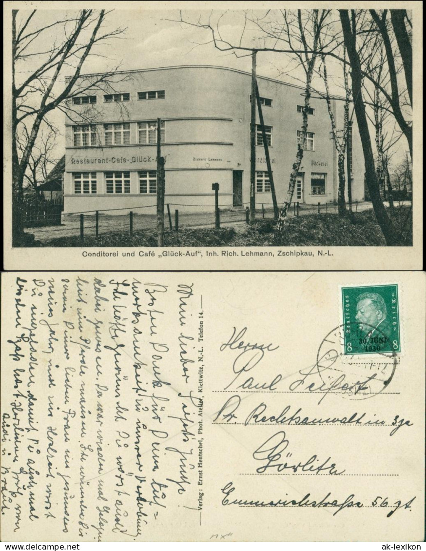 Schipkau  Conditorei und Café "Glück-Auf" Richard Lehmann b Senftenberg 1934