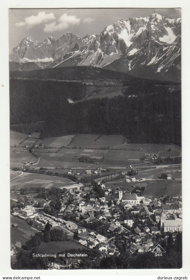 Schladming mit Dachstein old postcard posted 1940 200115*