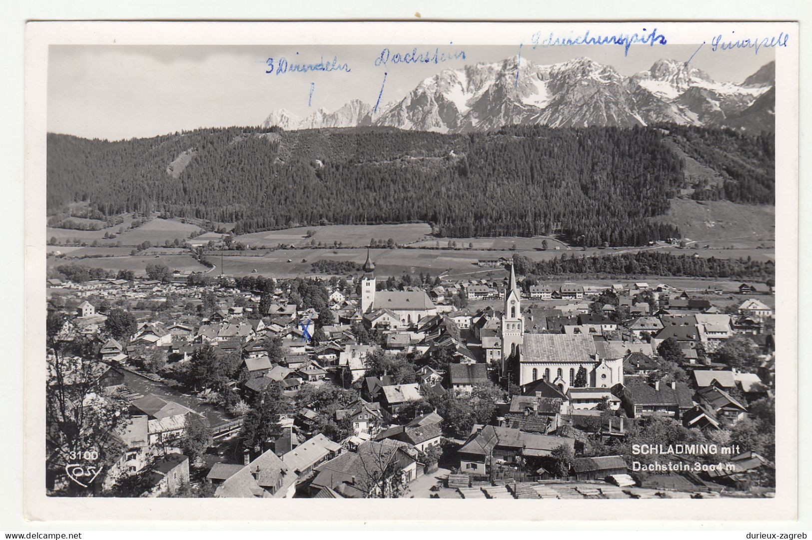 Schladming old postcard posted 195? 200115*