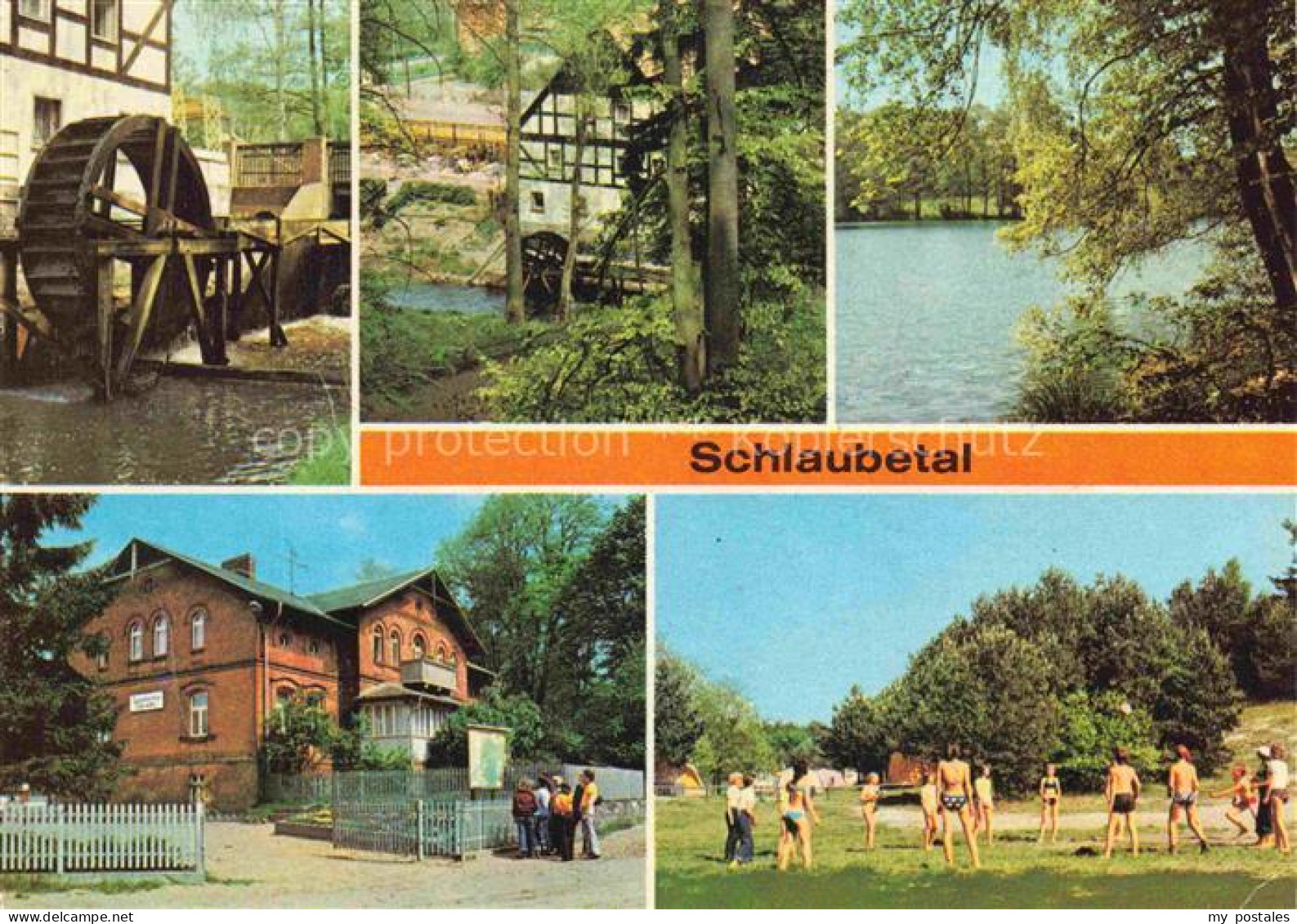 Schlaubetal Muellrose Brandenburg Bremsdorfer-Muehle Wasserrad HO-Gaststaette Kl