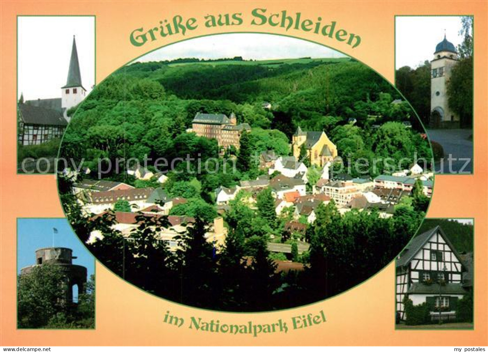 Schleiden Eifel Kirche Schloss Panorama