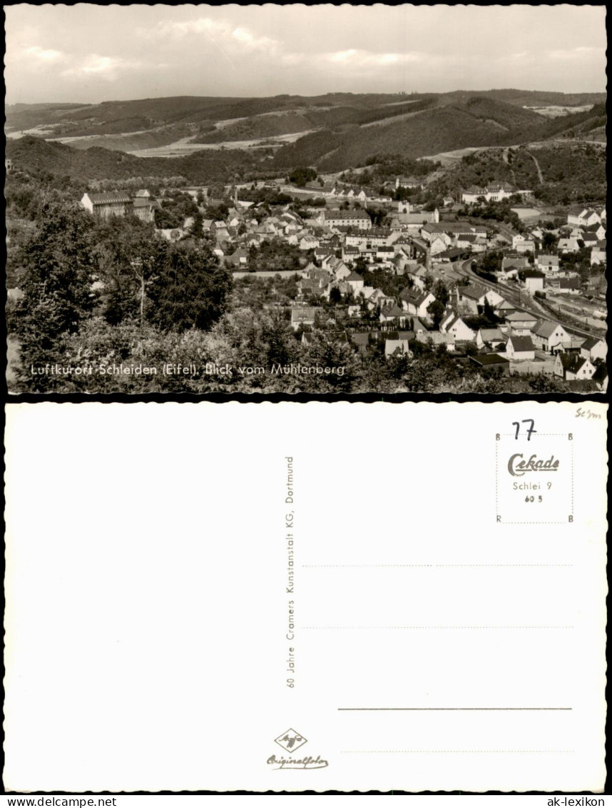 Schleiden-Gemünd  Luftkurort Schleiden (Eifel), Blick vom Mühlenberg 1960