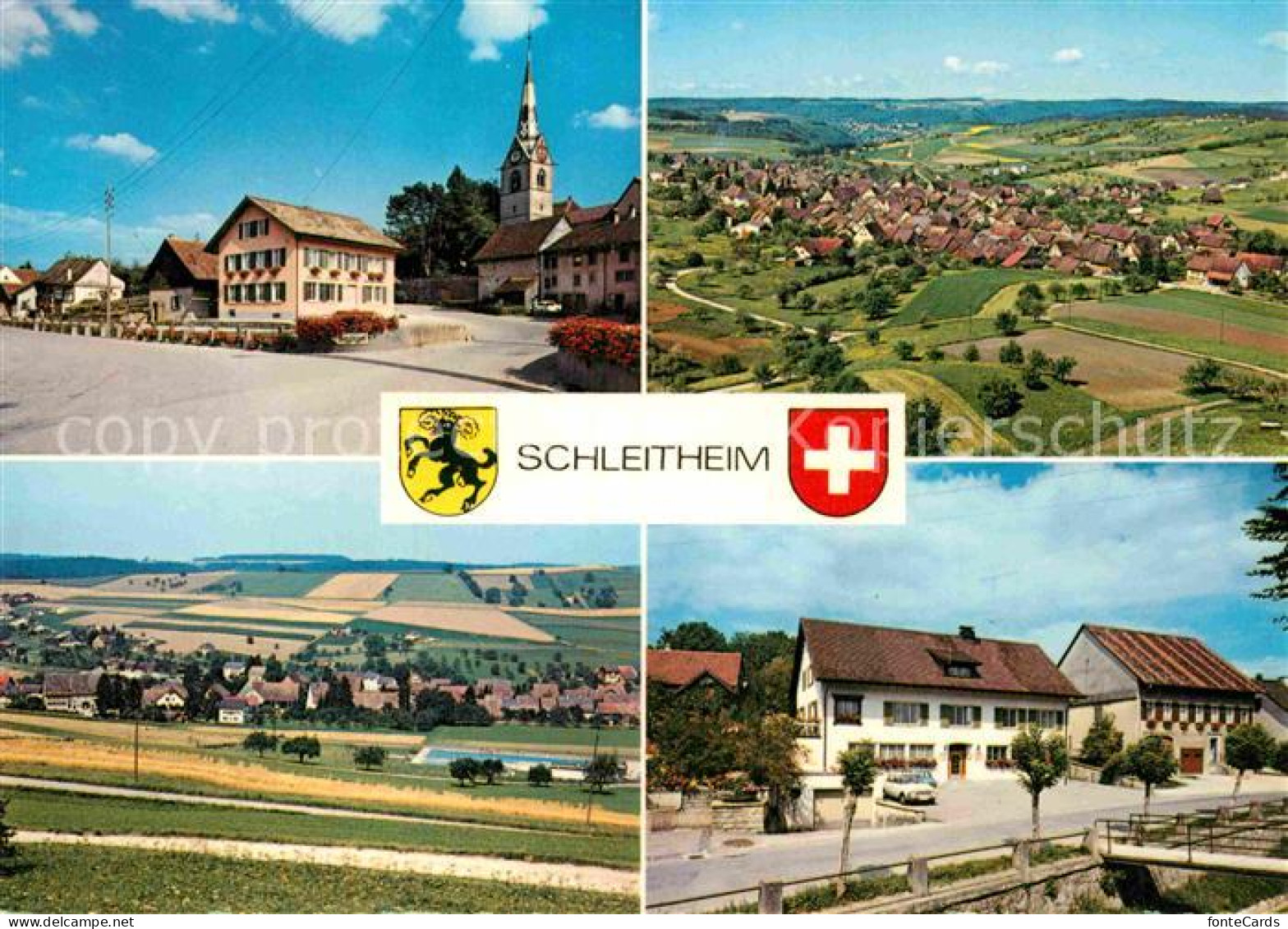 Schleitheim Kirche Ortsansichten Panoramen