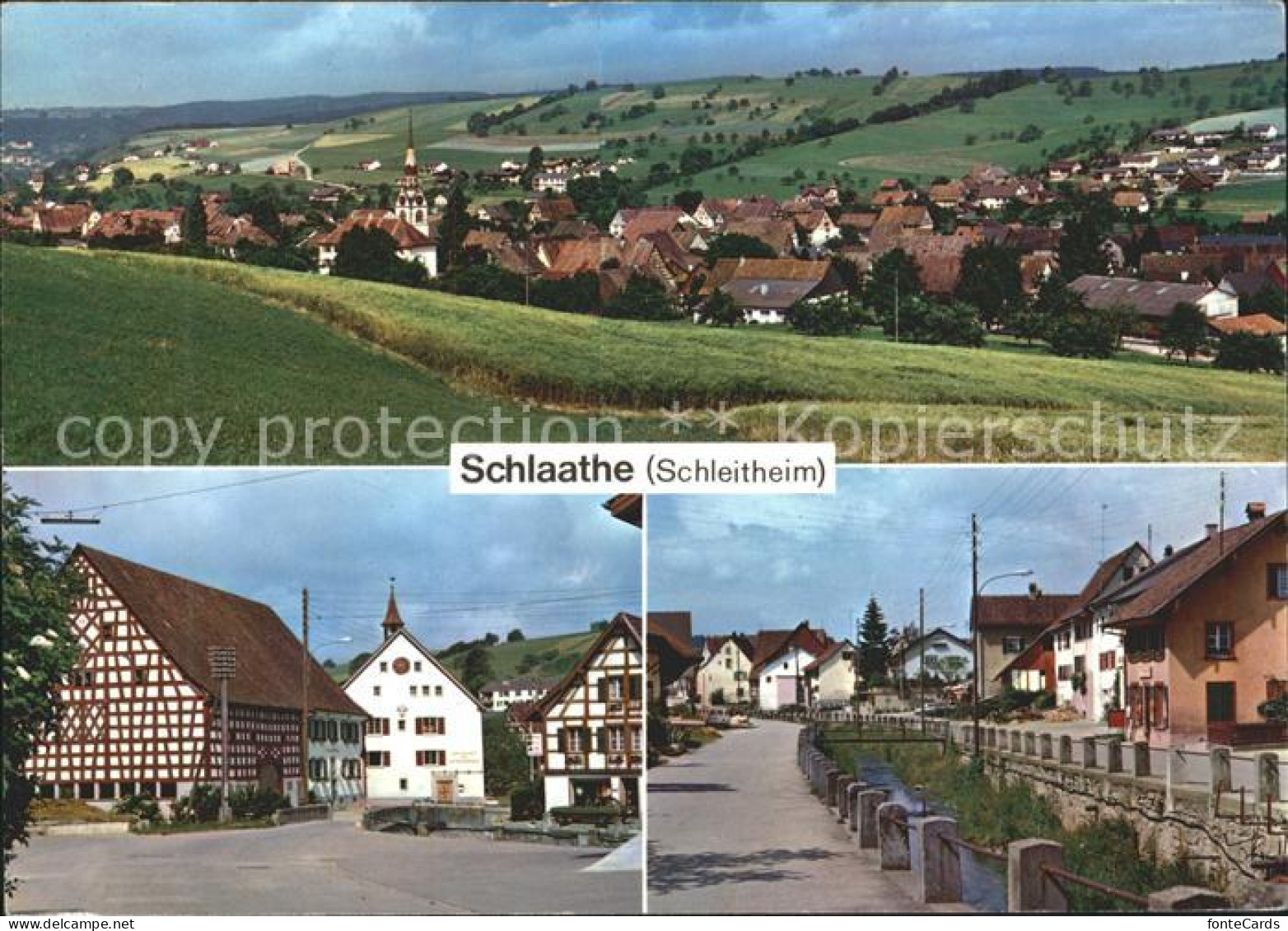 Schleitheim Teilansichten Strassenpartie Fachwerkhaus