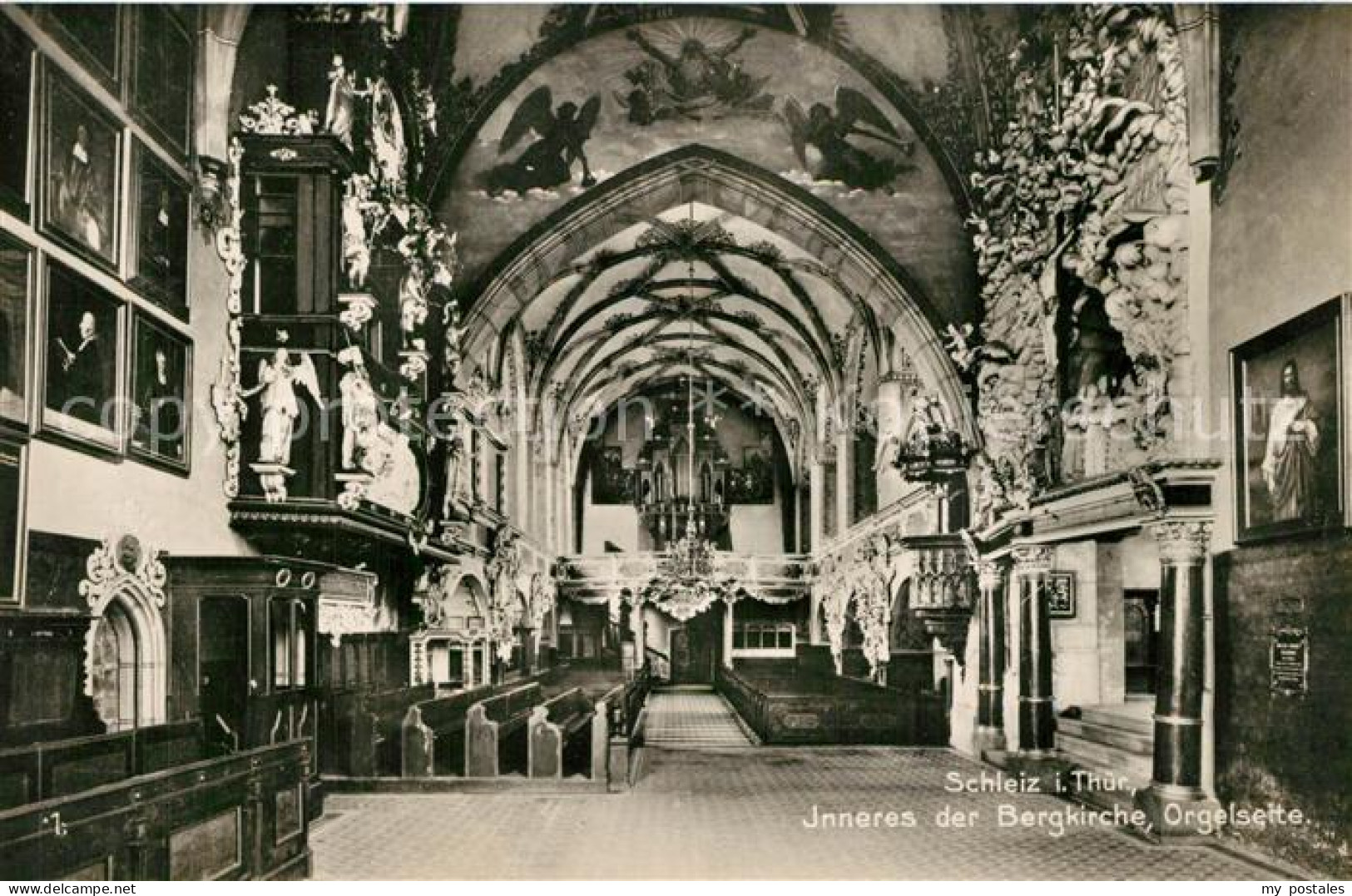 Schleiz Inneres der Bergkirche Ogelseite
