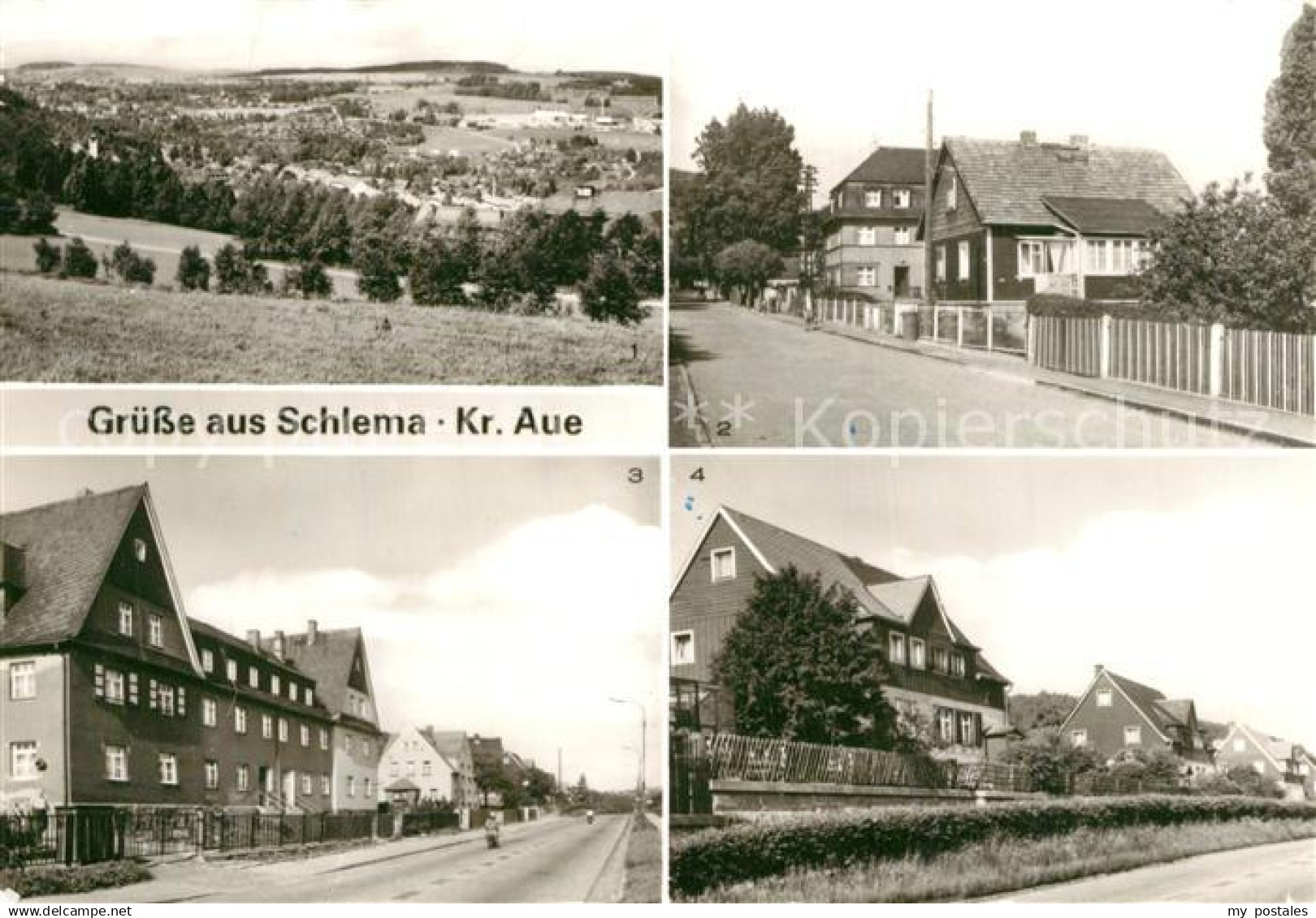 Schlema Bad Panorama Parkstrasse Auer Strasse Siedl