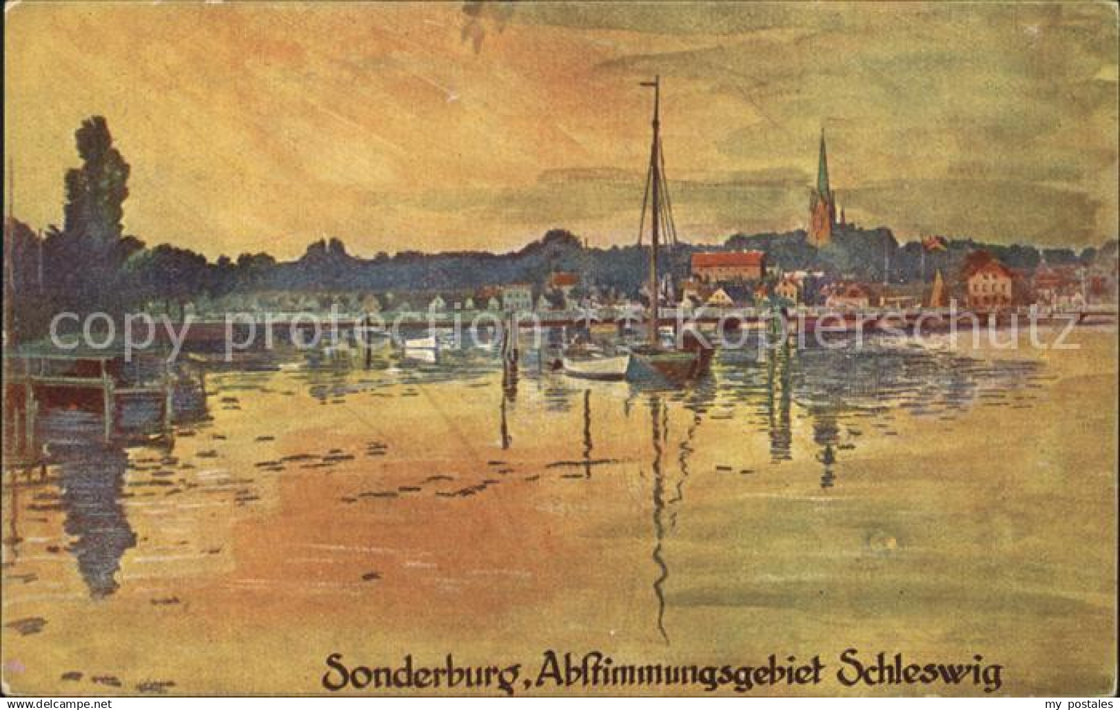 Schleswig Holstein Kuenstlerkarte Sonderburg