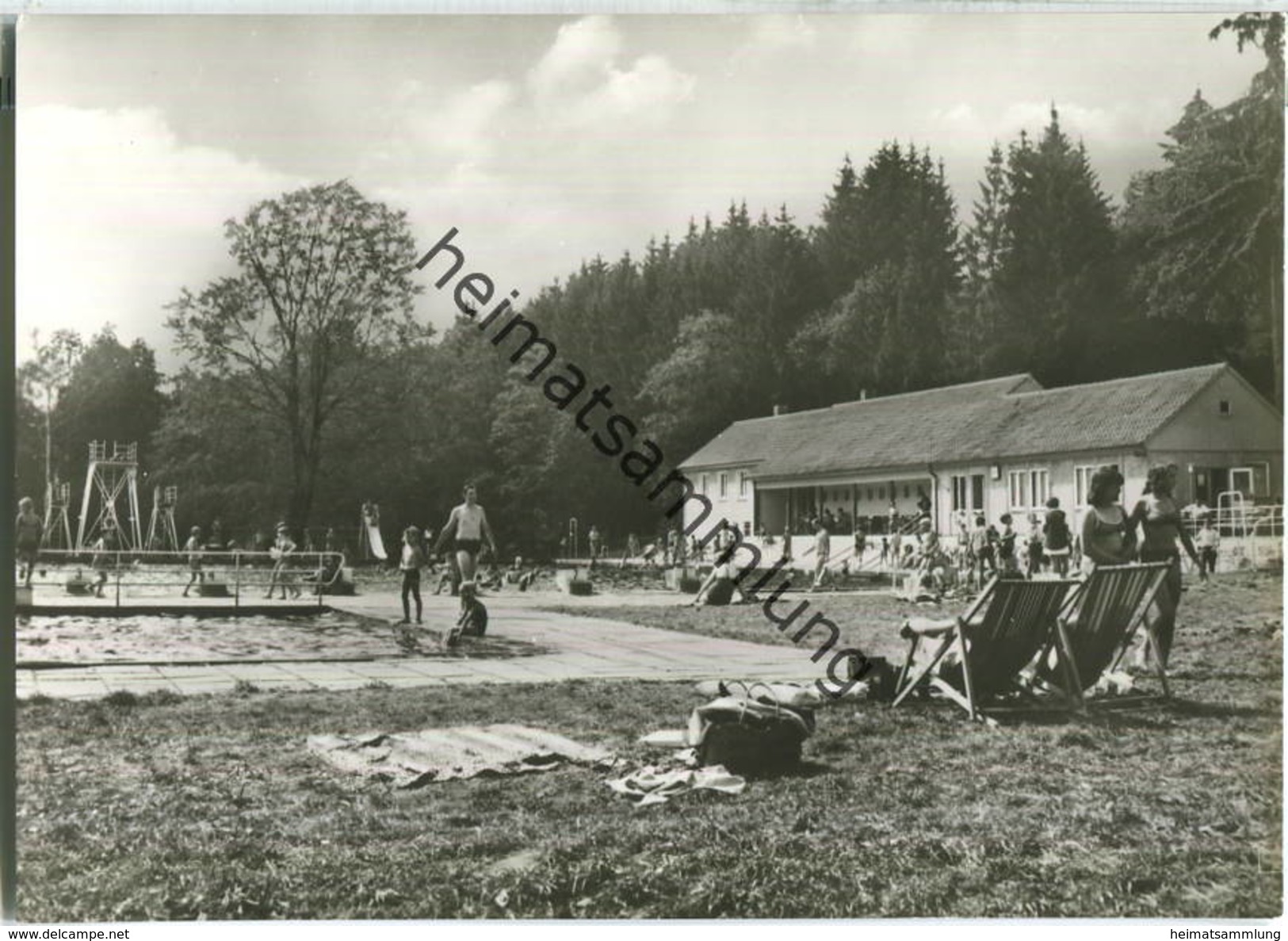 Schleusingen - Schwimmbad - Foto-Ansichtskarte