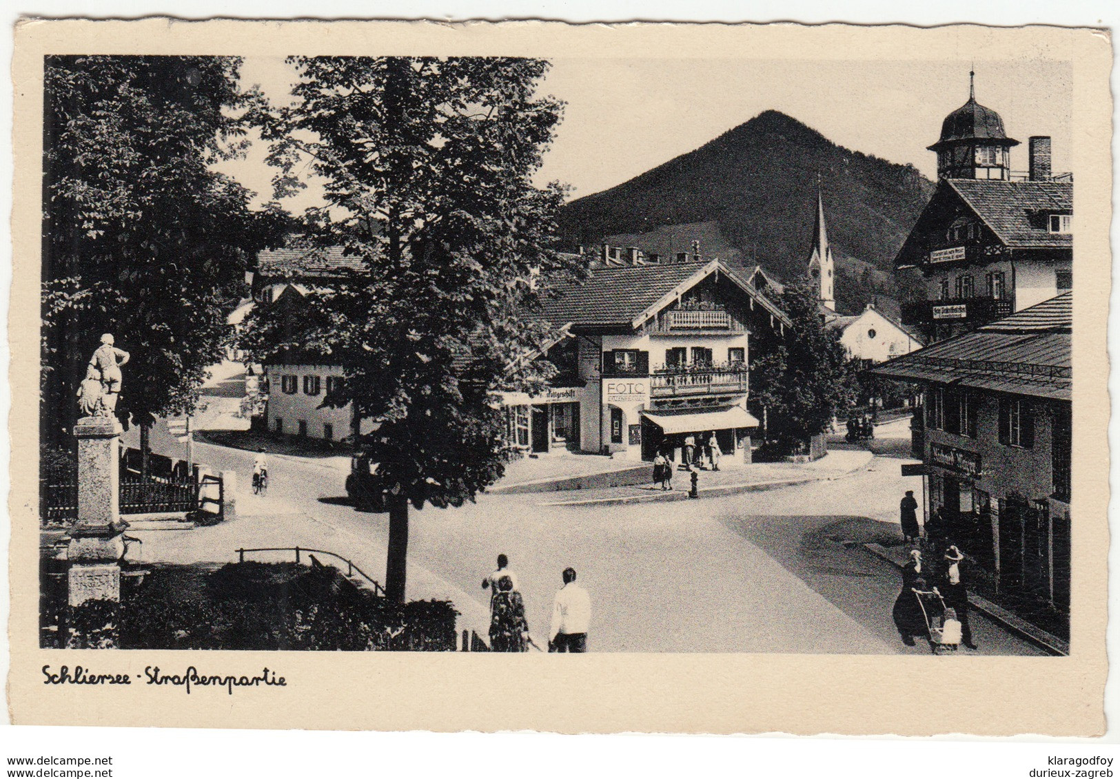 Schliersee old postcard travelled 1943 Schliersee Pmk b170605
