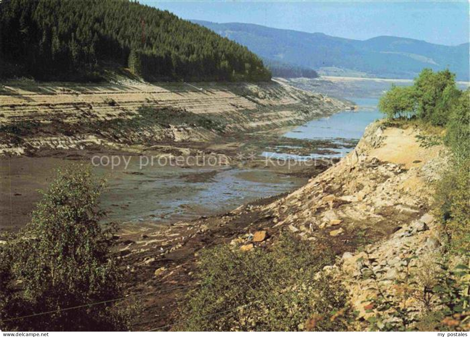 Schluchsee 1983 wurde das Wasser des Schluchsee Wasserkraftwerks abgelassen