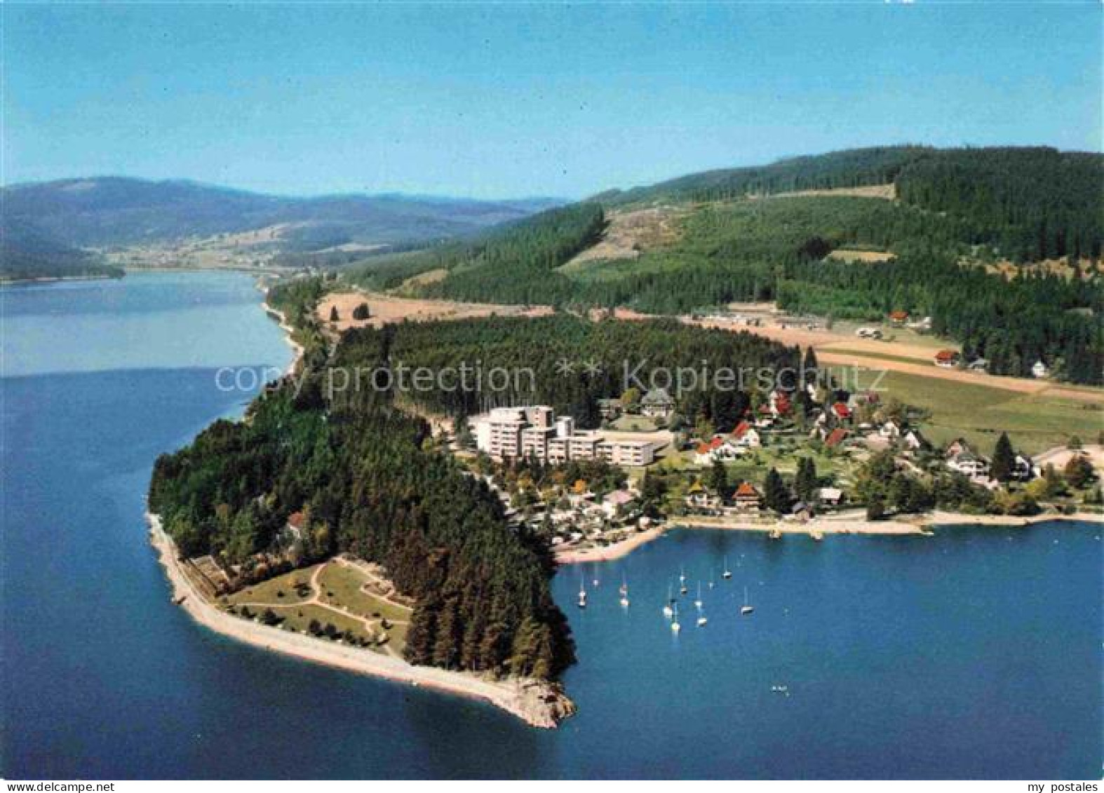 Schluchsee Schluchsee Campingplatz-Wolfsgrund Segelboote Halbinsel Hochschwarzwa