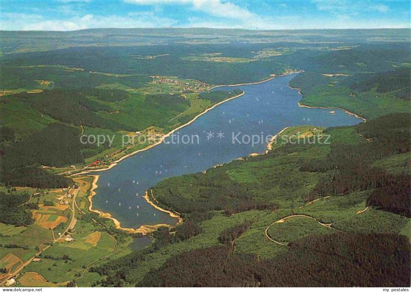 Schluchsee Schluchsee Schwarzwaldsee Stausee Segelboote Hochschwarzwald Wald Luf