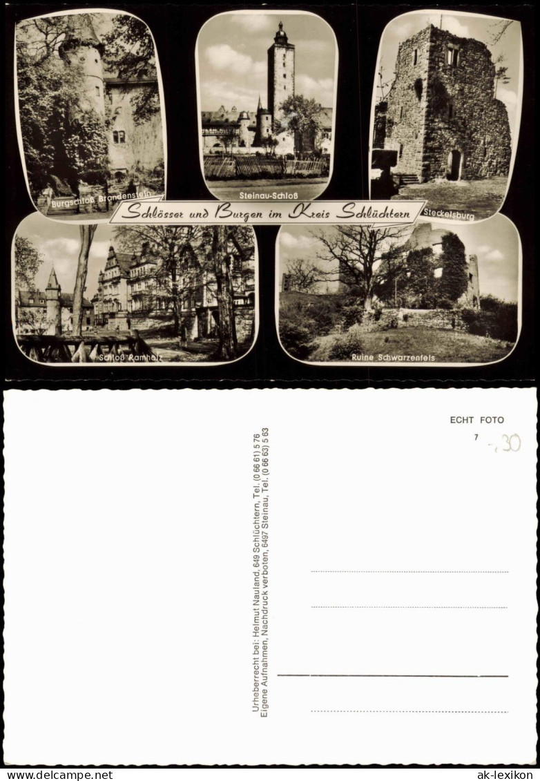 Schlüchtern (Bergwinkelstadt) Burgen im Kreis Schlüchtern Steckelsburg  1960