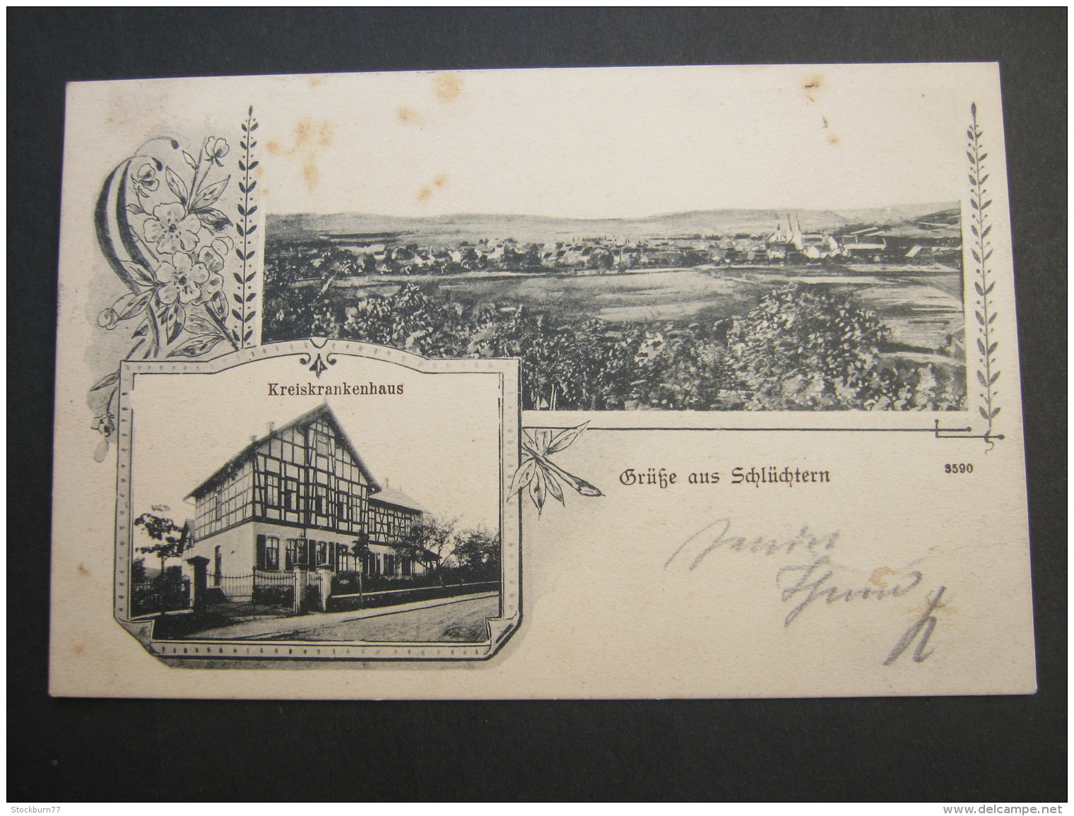 SCHLÜCHTERN    , schöne Karte  um 1904  mit Marke + Stempel