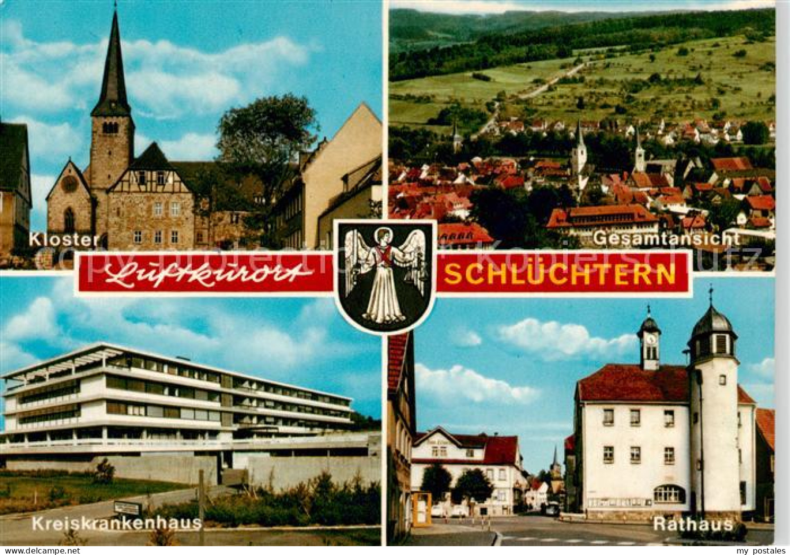 Schluechtern Kloster Panorama Kreiskrankenhaus Rathaus