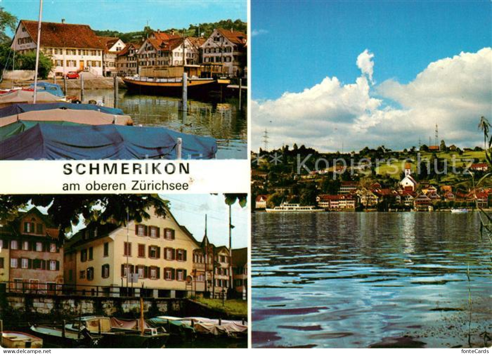 Schmerikon Hafen Partie am oberen Zuerichsee