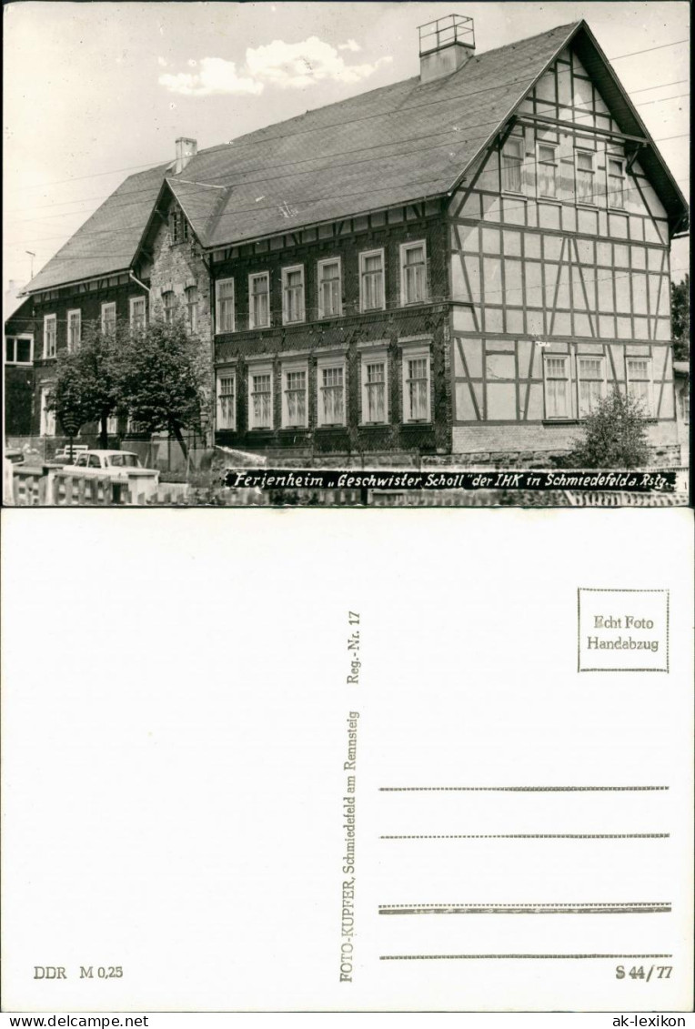 Schmiedefeld (Rennsteig) Ferienheim Geschwister Scholl der IHK DDR Ansicht 1977