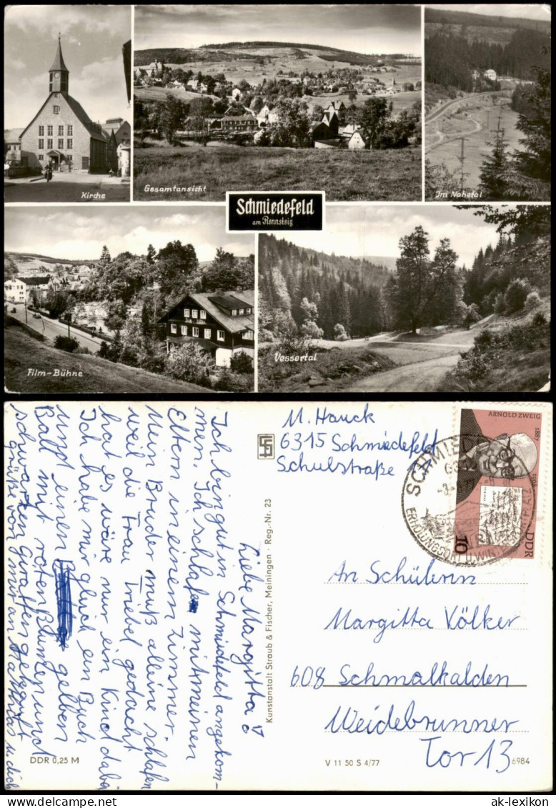 Schmiedefeld (Rennsteig) Rennsteig Mehrbildkarte Stadtansichten 1977