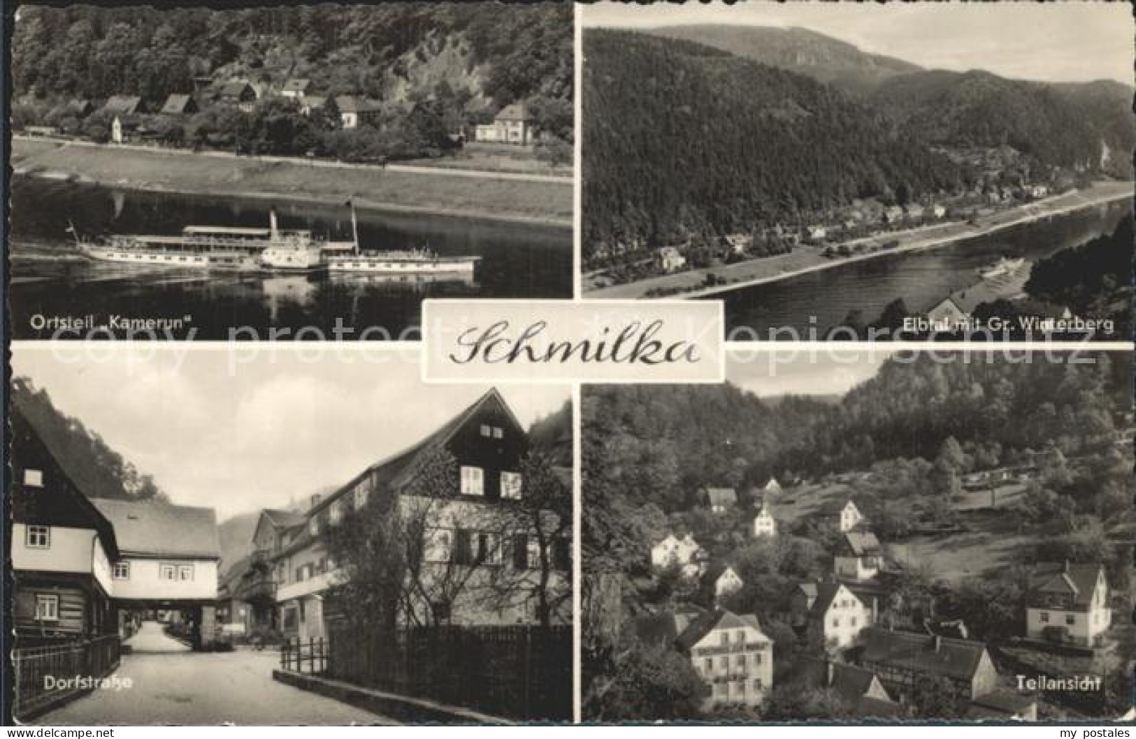 Schmilka Kamerun Dorfstrasse Elbtal Grosser Winterberg