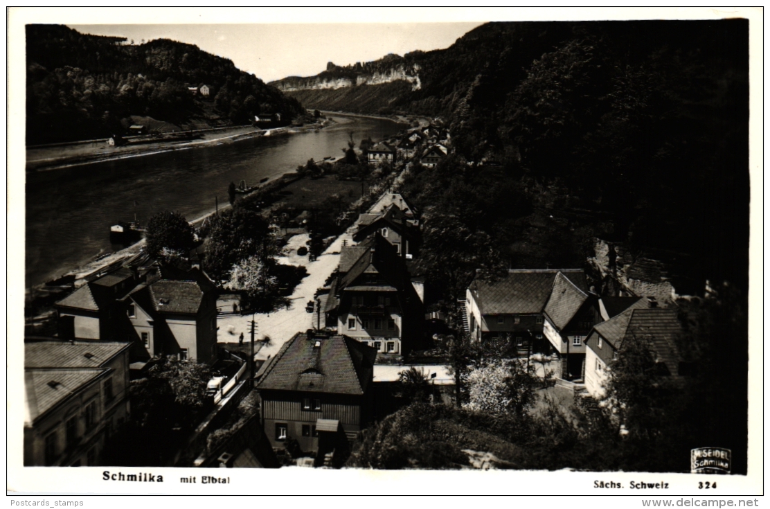 Schmilka, mit Elbtal, ca. 40er Jahre