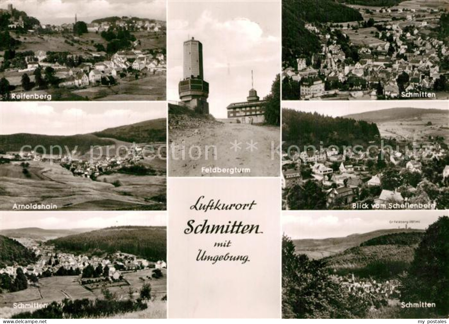 Schmitten Taunus Reifenberg Arnoldshain Schmitten Feldbergturm Stadtblick Schell