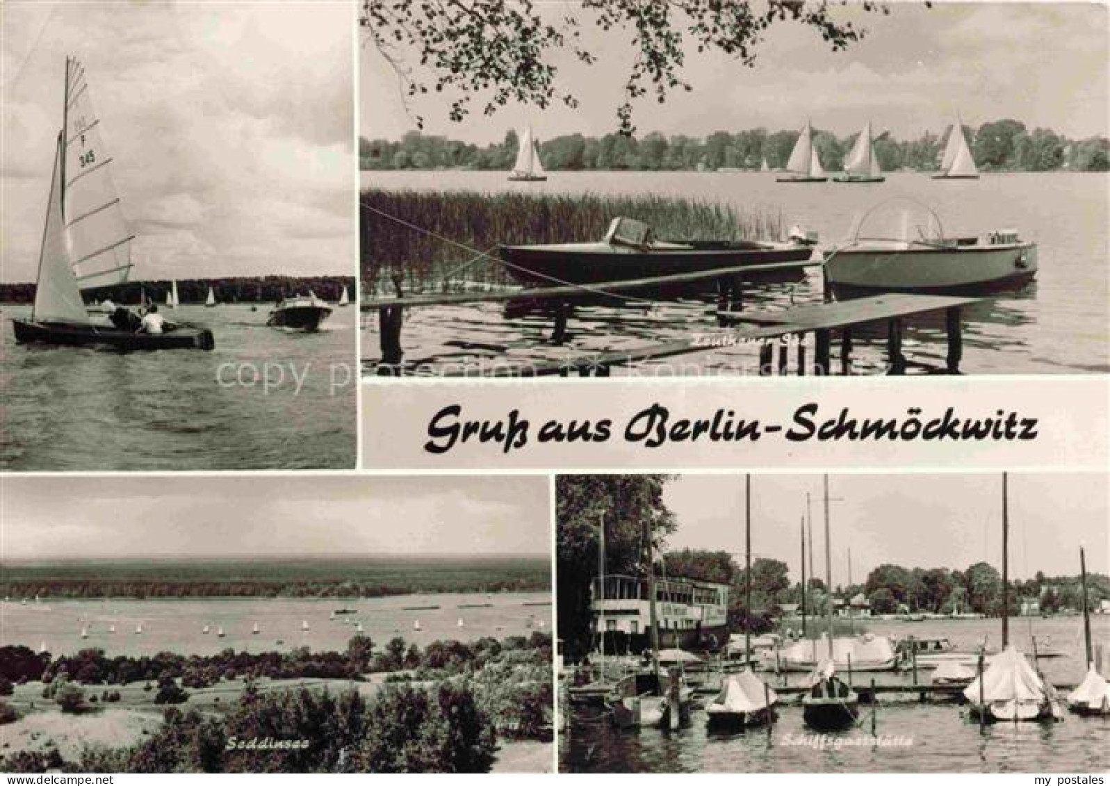 Schmoeckwitz TREPTOW-KoePENICK BERLIN Segelboote Zeuthener See Seddinsee Schiffs